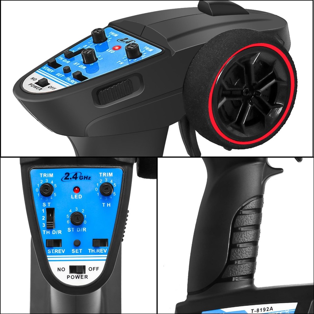 2 in 1 ESC & Receiver with 2.4G RC Transmitter ESC Remote Controller Combo