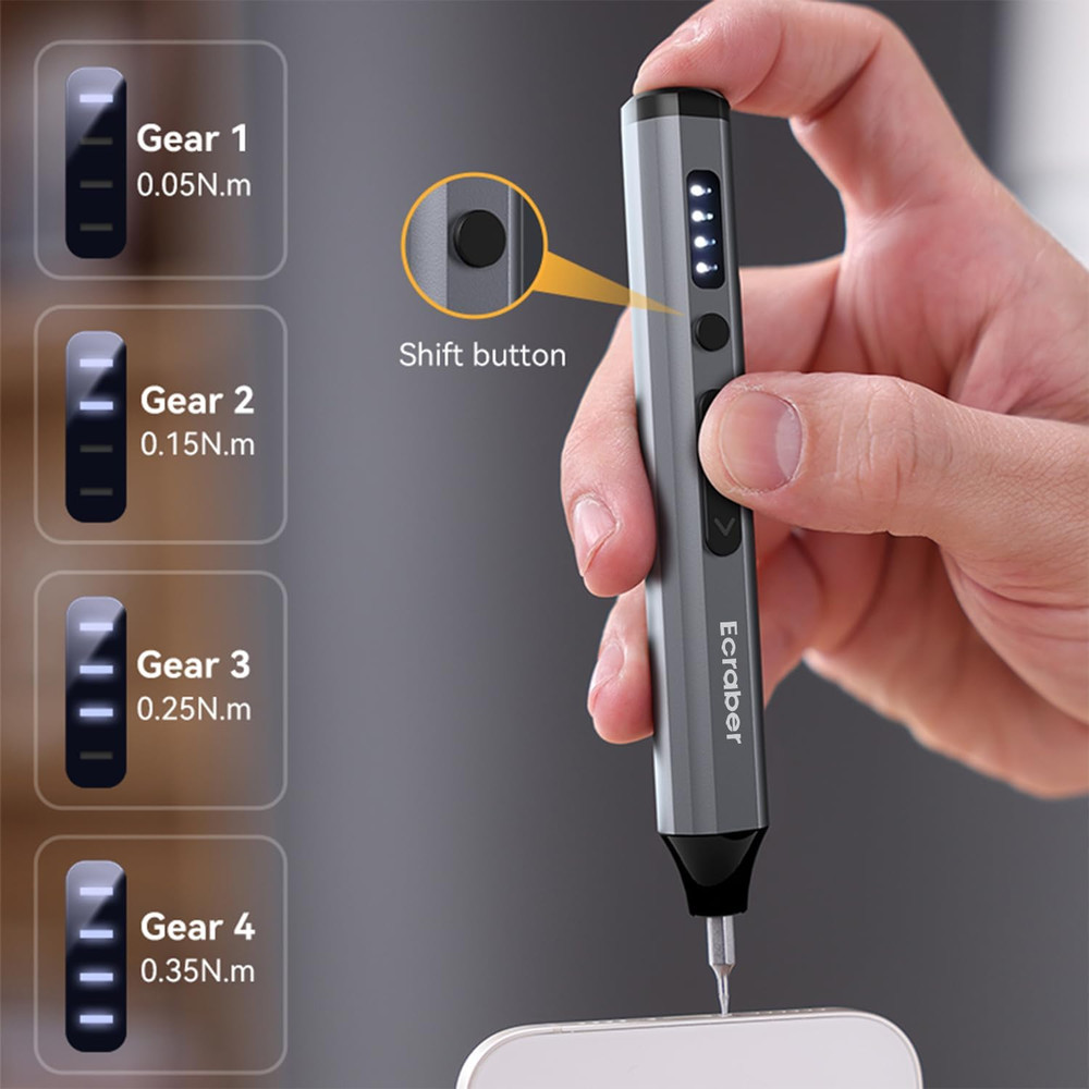 34-In-1 Mini Electric Precision Screwdriver Sets, Cordless Screwdriver with 30Pc