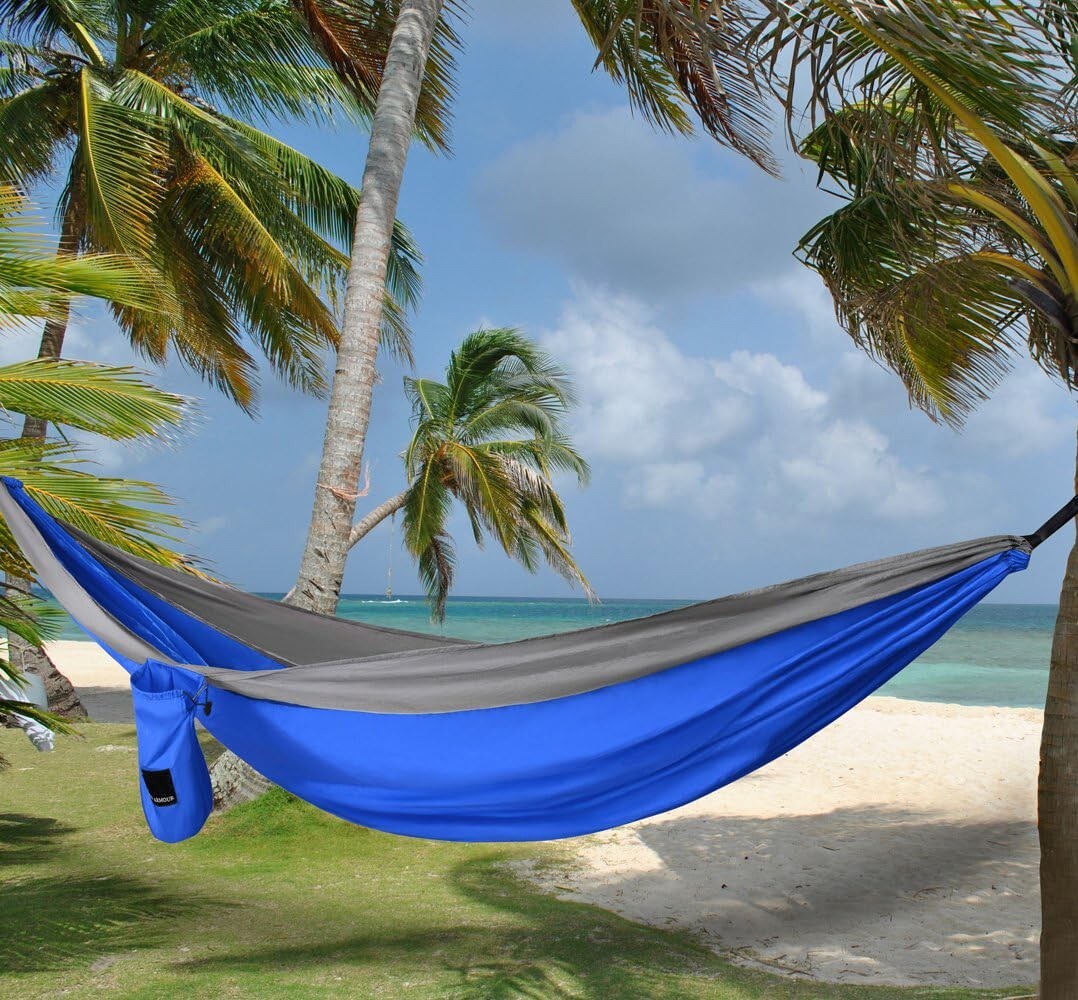 Double Person Hammock with Tree Straps and Bug Net for Outdoor Camping Hammock