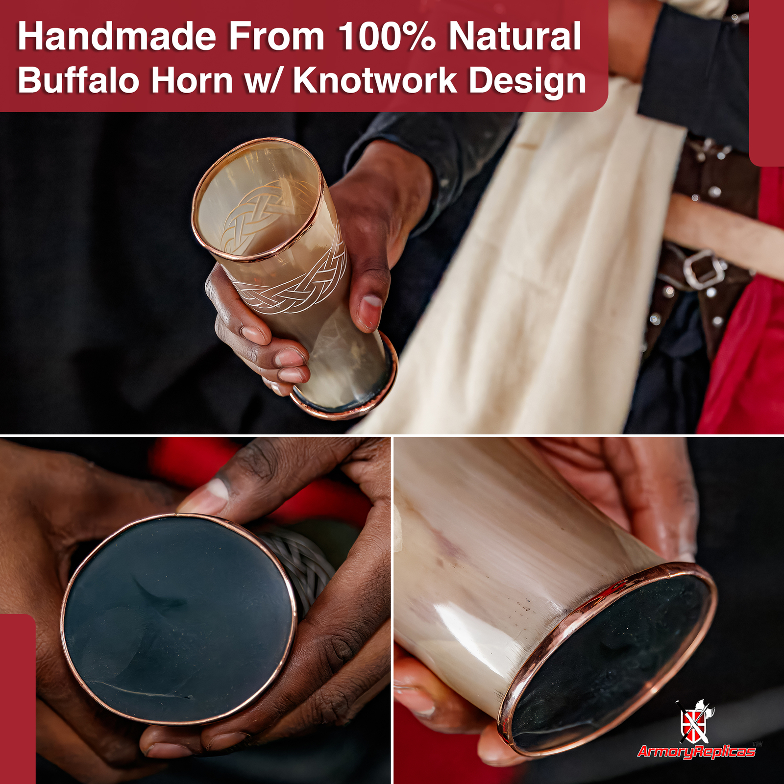 Norse Viking The Hooded Raven Tankard Ceremonial Drinking Horn Cup / Mug