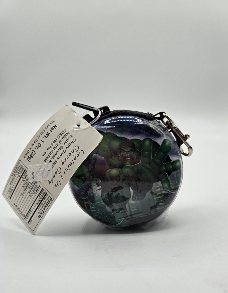 Vintage 2002 Marvel Comics Hulk Zip Clip Container