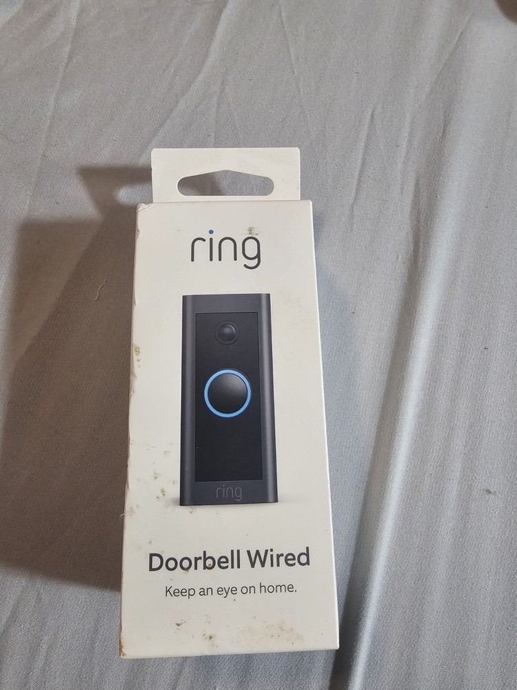 RING - Wired VIDEO DOORBELL - HD Camera - Black