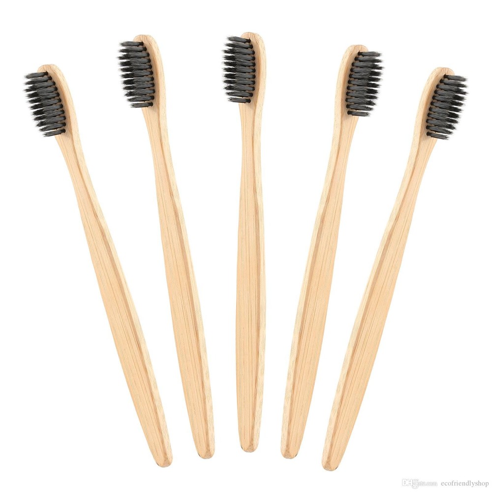 Bamboo Toothbrush 5 pack Natural Biodegradable