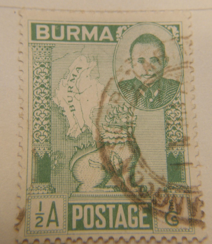 COLLECTION 22 OLD BURMA POSTAGE STAMPS BRITISH COLONY HINGED MOUNTED