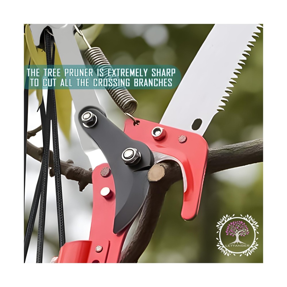 Pole Saws for Tree Trimming, 7.3-27 ft Extendable Tree Trimmers Long Handle P...