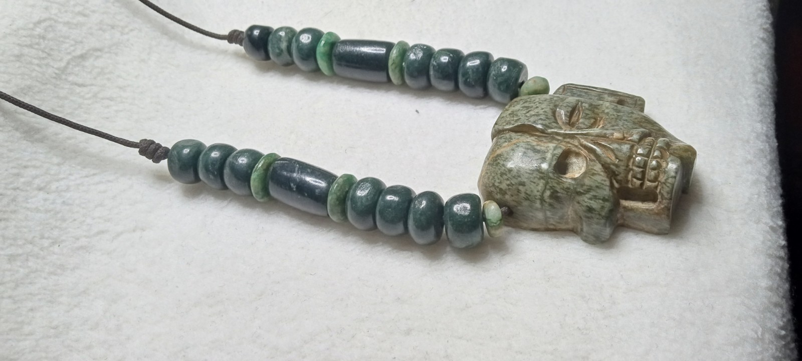 Aztec Modern Precolombian Life and Dead Mask Neckalce.