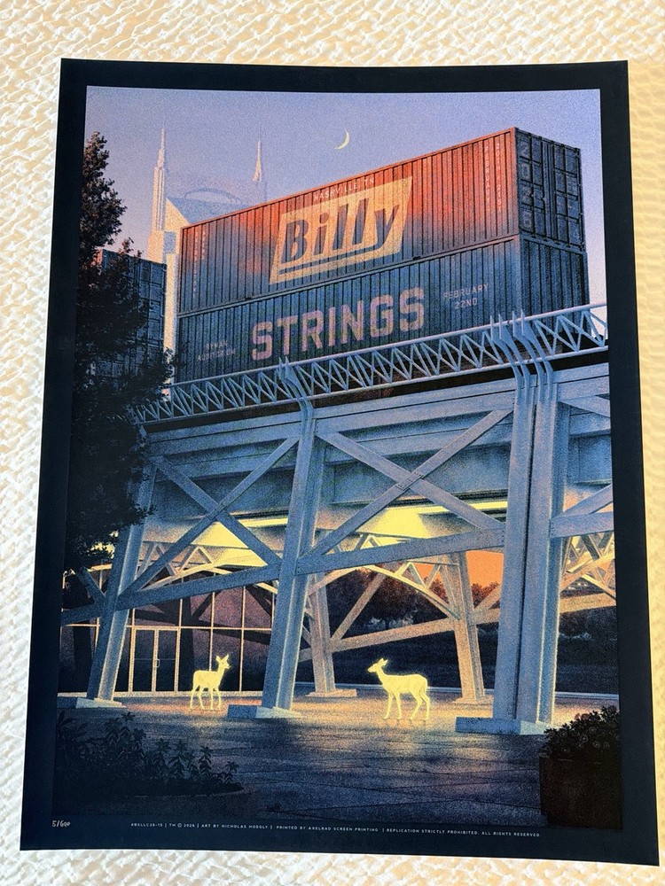 Billy Strings Poster Nashville, TN 2/20/2026-2/22/2026 Nicholas Moegly