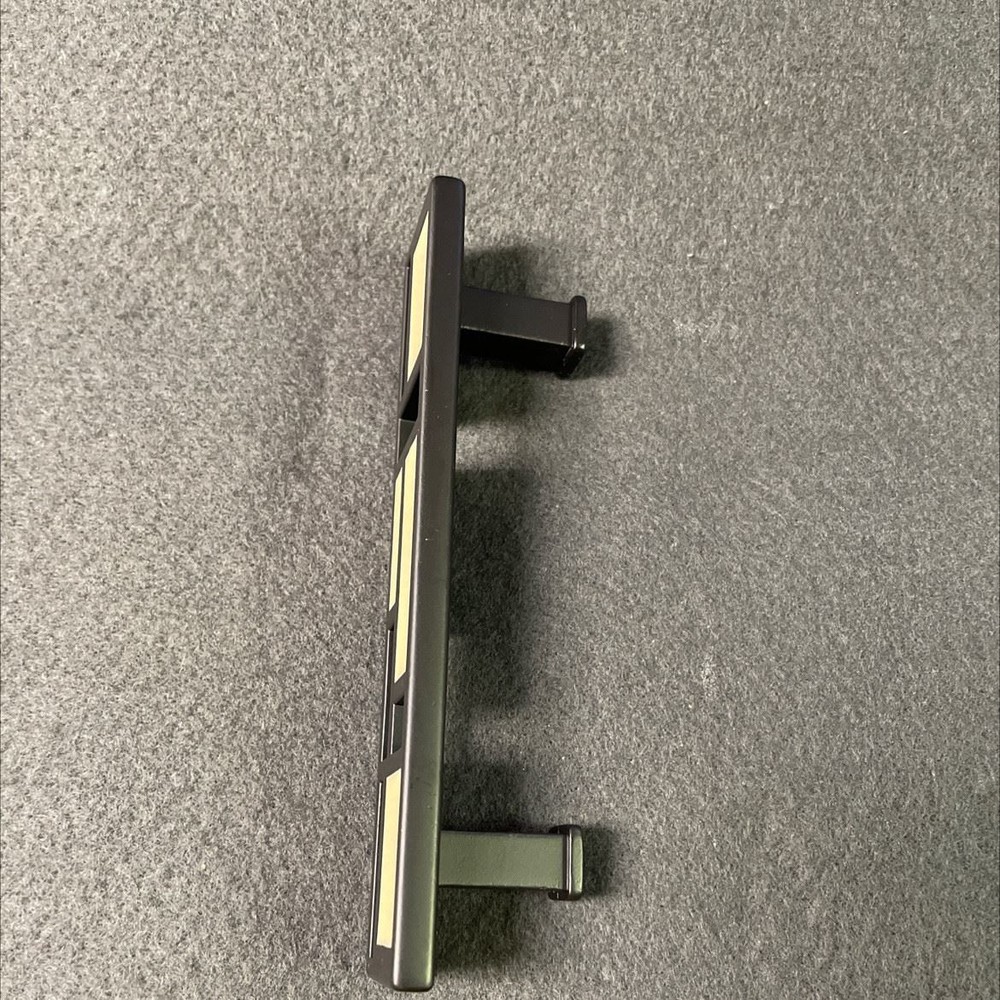 AS-IS 3-3/4" Geometric Pull Black with Off White Inserts