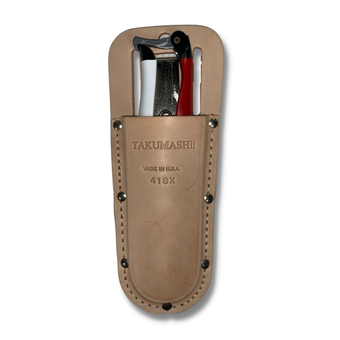 SaidiCo Professional Garden Pruner & Takumashii Leather Pruner Holster Combo Kit