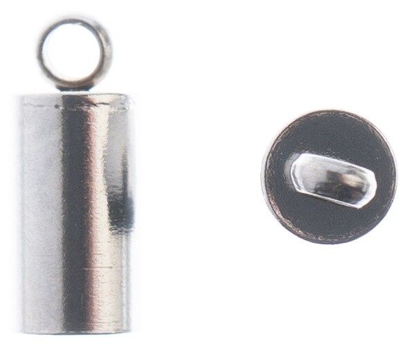 Stainless Steel End Cap 10/Pkg 8x4.5mm