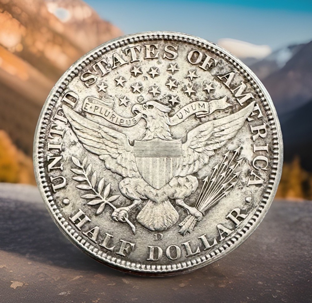 1908d 50c Barber Half Dollar AU