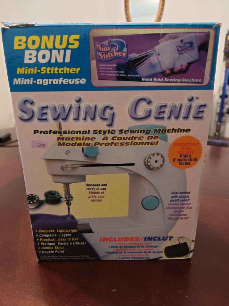 Sewing Genie Sewing Machine plus Hand Held Mini Stitcher