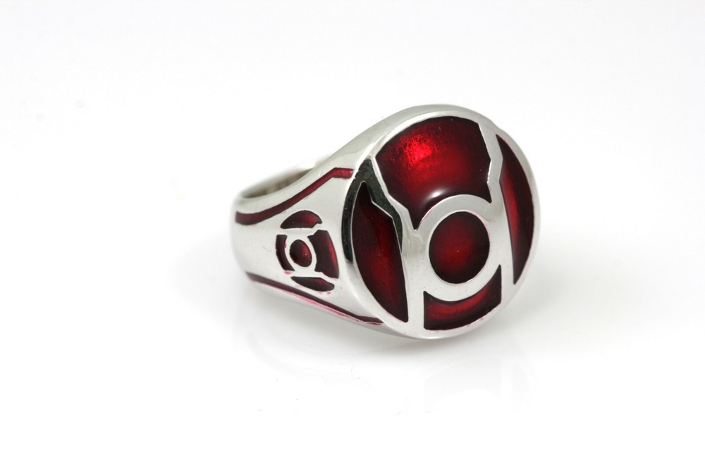 Red Lantern Power Ring V.1 Red Lantern Corps Ring 925 Sterling Silver