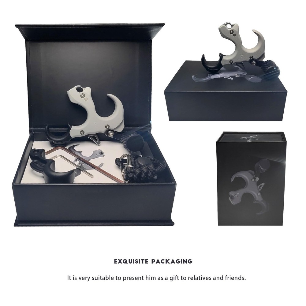 Thumb Release for Compound Bow,Copper Material Archery Release Aids,3 or 4 Fi...