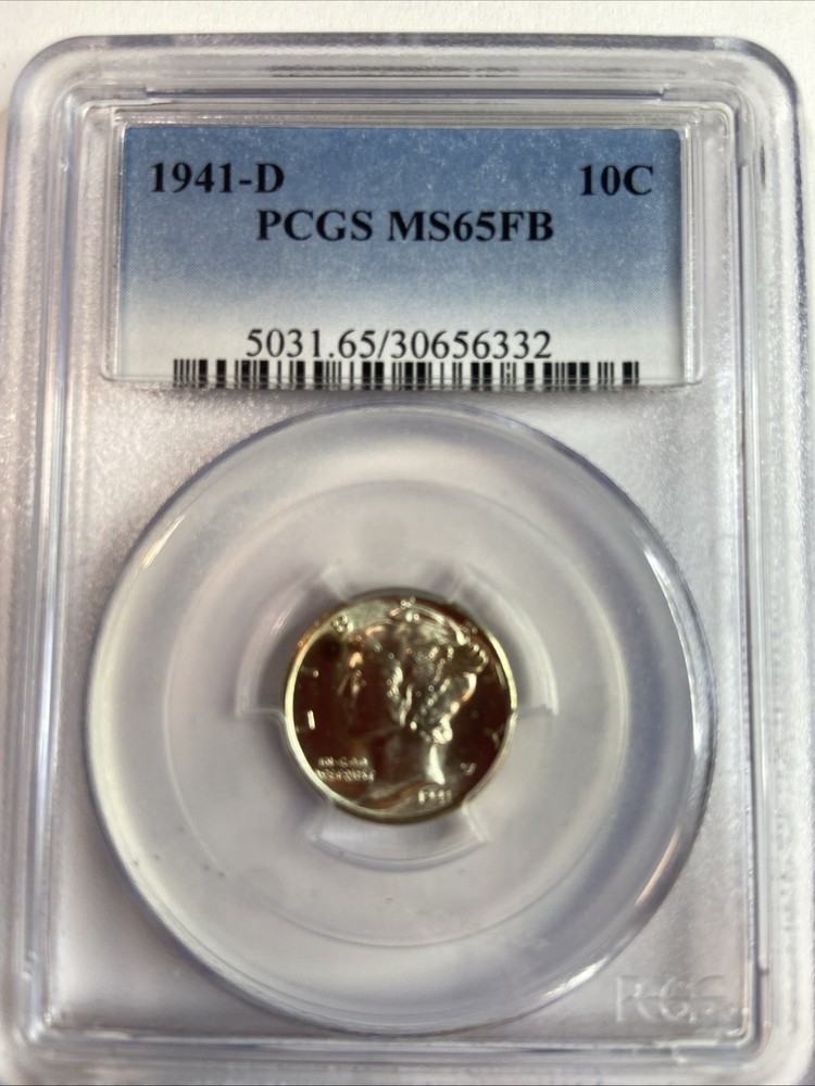 1941-D Mercury Dime PCGS MS65FB