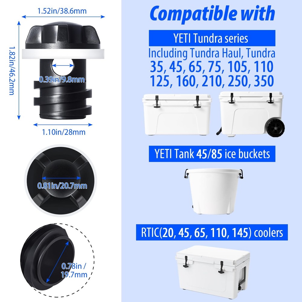 Keep Your Cooler Sealed - 2 Pack Yeti Drain Plug Replacements