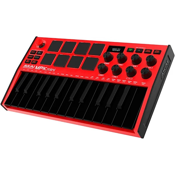 Akai MPK Mini MK3 25-Key USB MIDI Keyboard Controller w/ Pads & Knobs RED – NEW