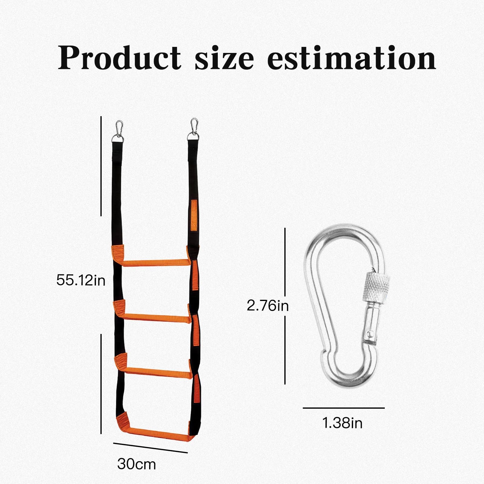 Boat Rope Ladder for Safety and Easy Boarding, Reliable Orange