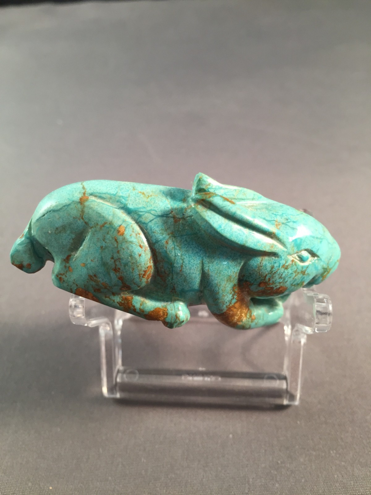 HAND CARVED TURQUOISE RABBIT