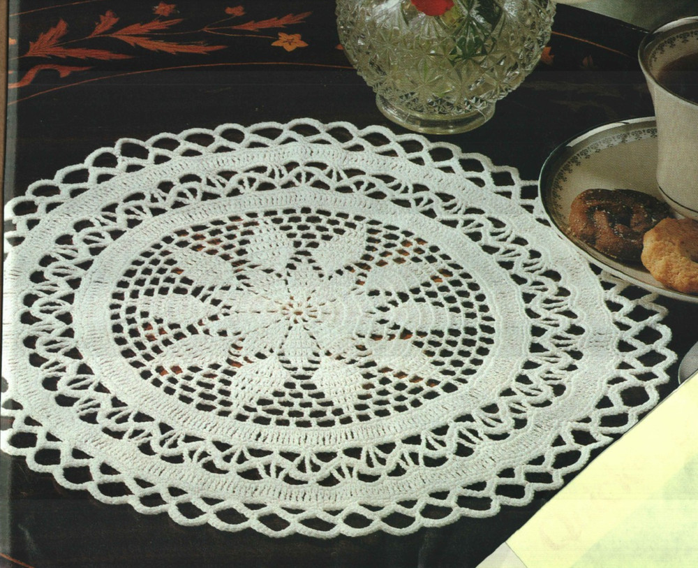 SUGAR EXPRESS DOILY 12" HOME DECOR CROCHET PATTERN INSTRUCTIONS