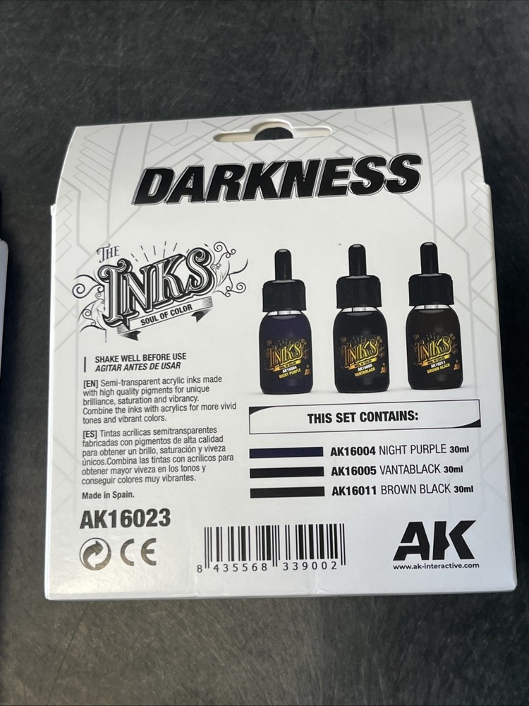 AK Interactive AK16023 Inks Colors Set (3) “Darkness”