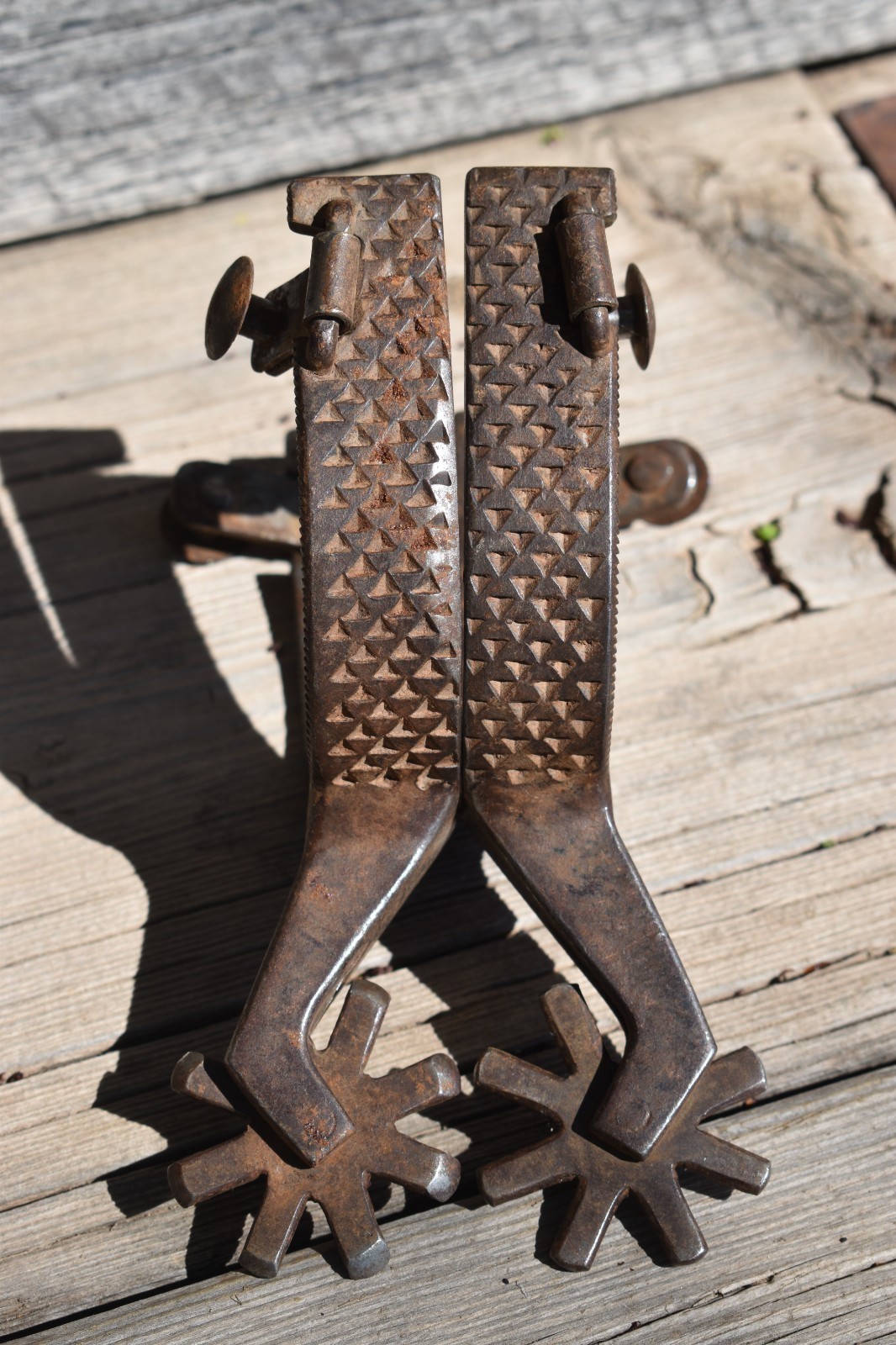 HANDMADE MAKER MARKED SPURS ~ RASP SPURS