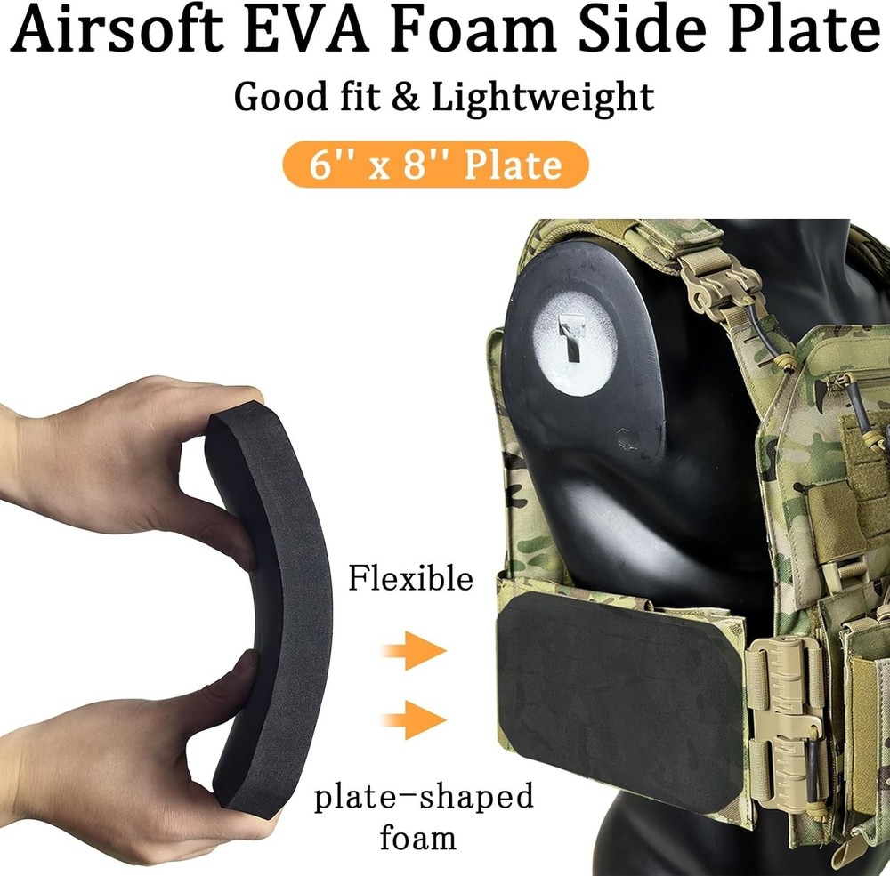 Authentic Tactical Foam Plates - 2-Pack Medium EVA Dummy Side Plates for Vests
