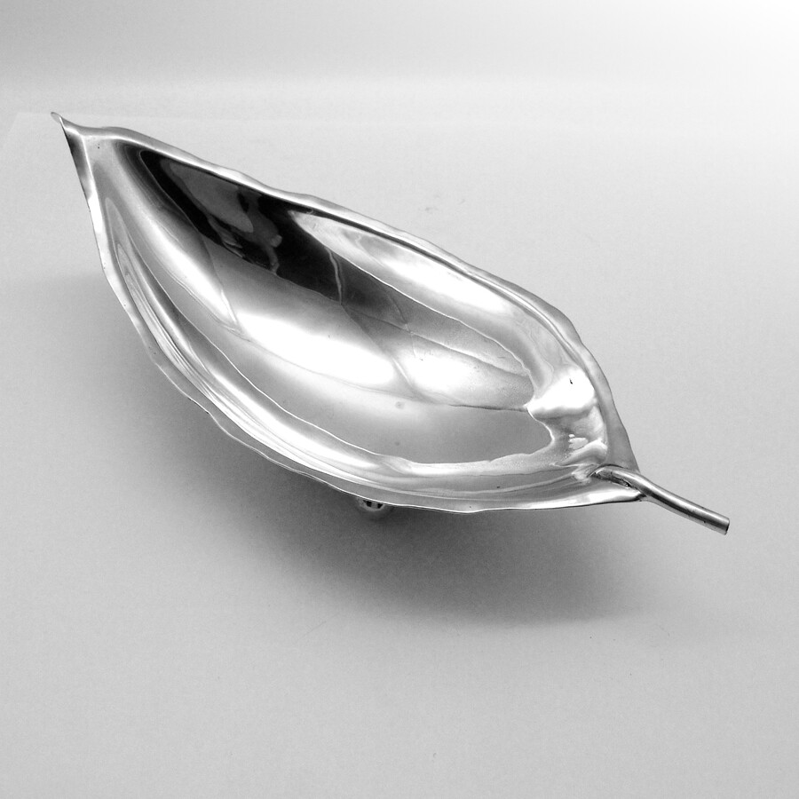 Leaf Form Serving Bowl Alfredo Sciarrotta Sterling Silver