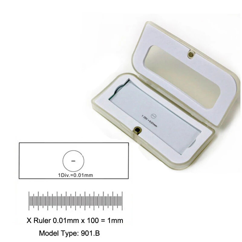 Microscope Slides Reticle Calibrating Slide Ruler Cross Microscope Calibration