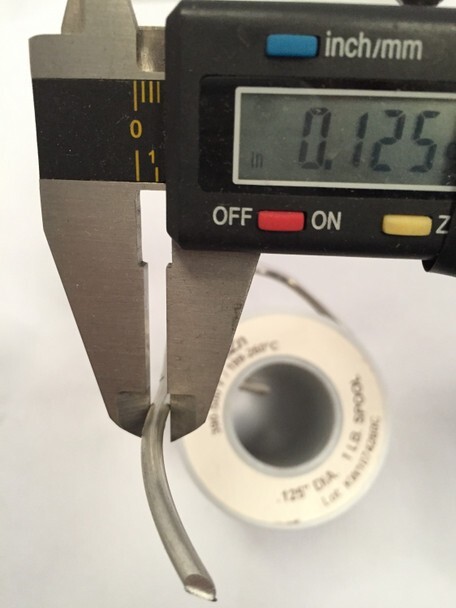50/50 Tin / Lead 1/8"Diam Solid Wire Solder 25 Pound Spool