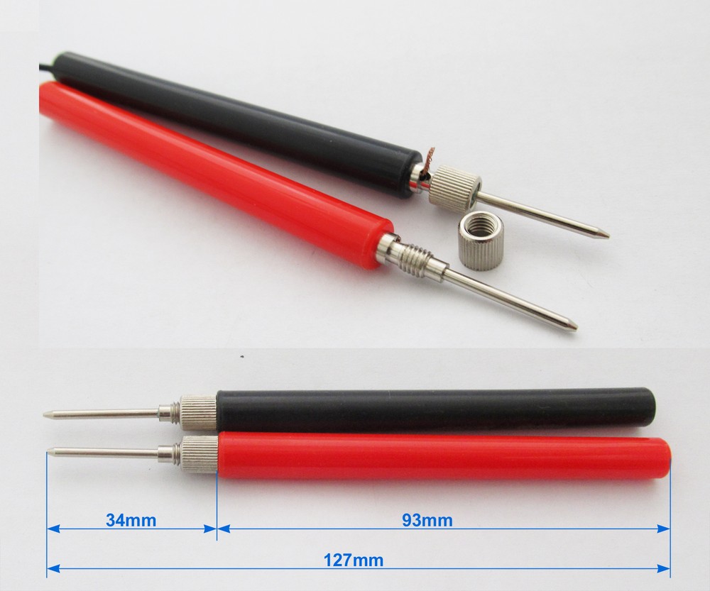 12pcs DIY Multimeter Test Probe without Cable Assemble & No Solder Long Handle