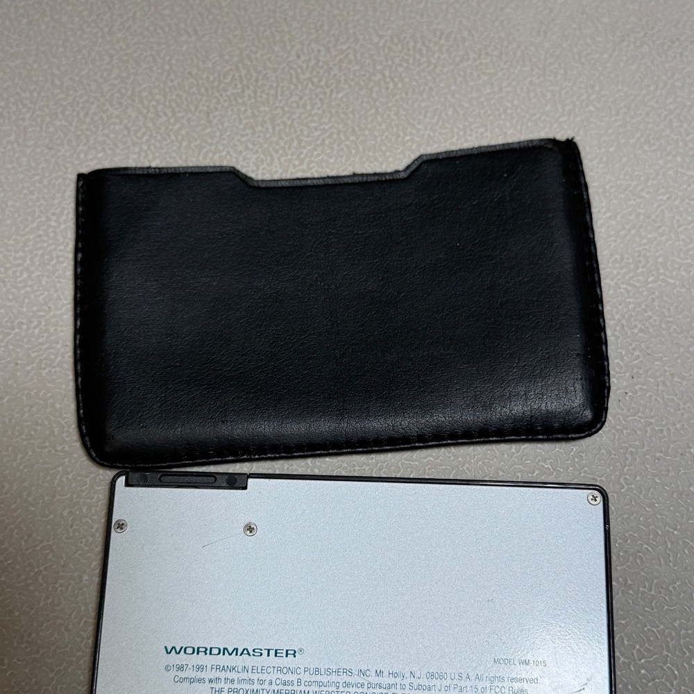 Franklin WORDMASTER Electronic Dictionary Silver Black WM-1015 Tested Working
