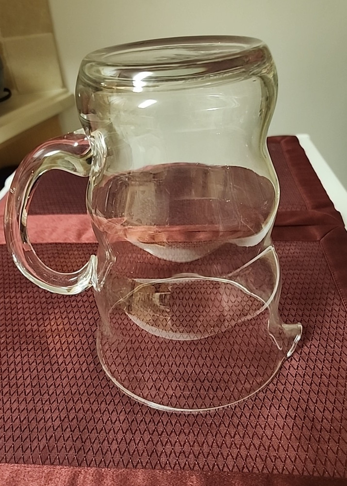 Clear Modern Art Glass Beverage Pitcher
