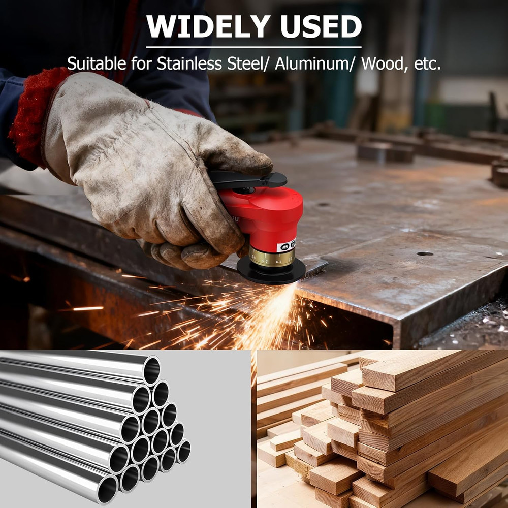 Upgraded Air Chamfer Tool with Straight Guide Plate Mini Pneumatic Chamfering Ma