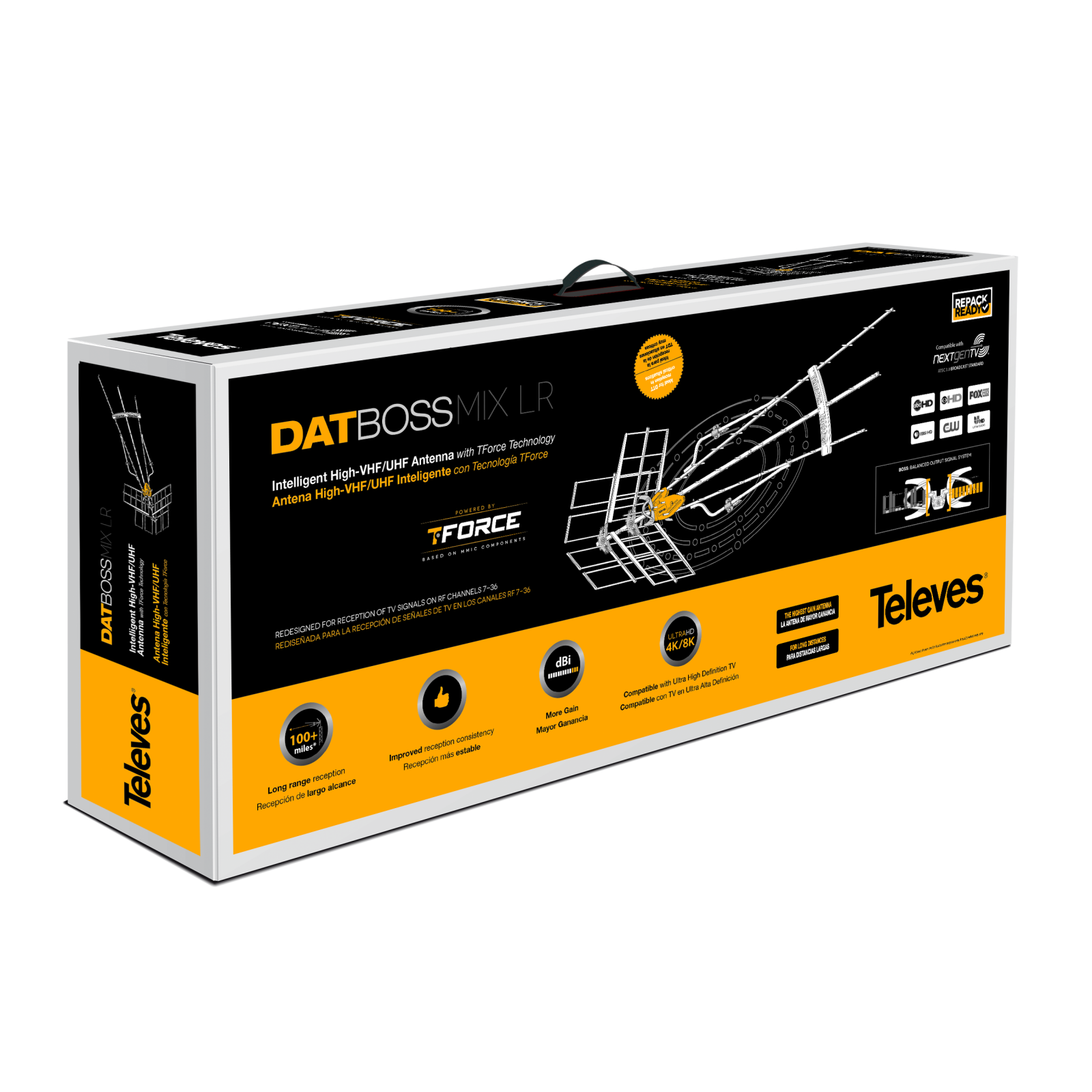 Televes 149884 DAT BOSS MIX LR High VHF / UHF LR Antenna Repack Ready