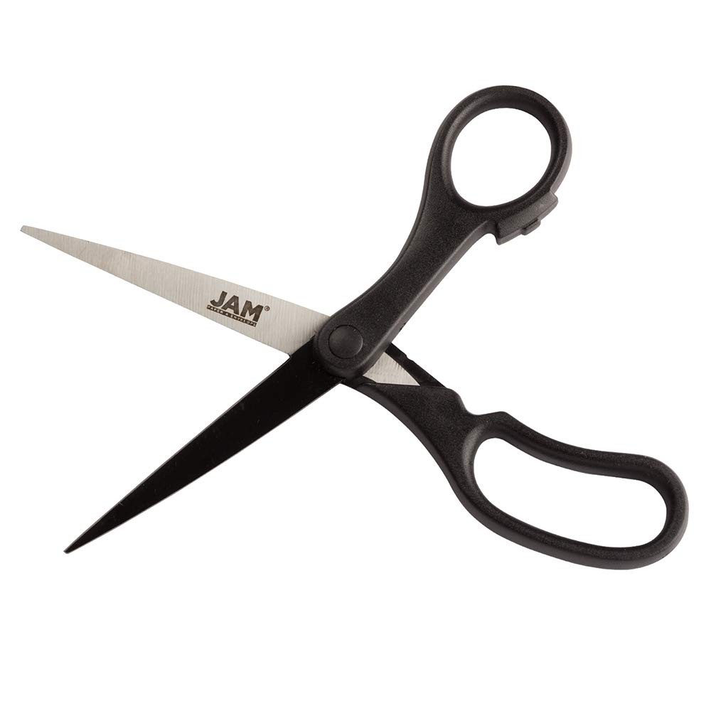 Multi-Purpose Precision Scissors - 8 Inch - Black - Ergonomic Handle & Stainl...
