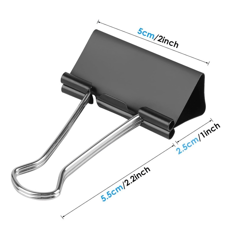 Jumbo Binder Clips 2 inch, 144 Pcs, Rust-Resistant