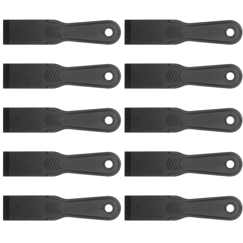 10 Pack Putty Scraper 1.5-Inch Width 6mm Thin Plastic Putty Knife Black
