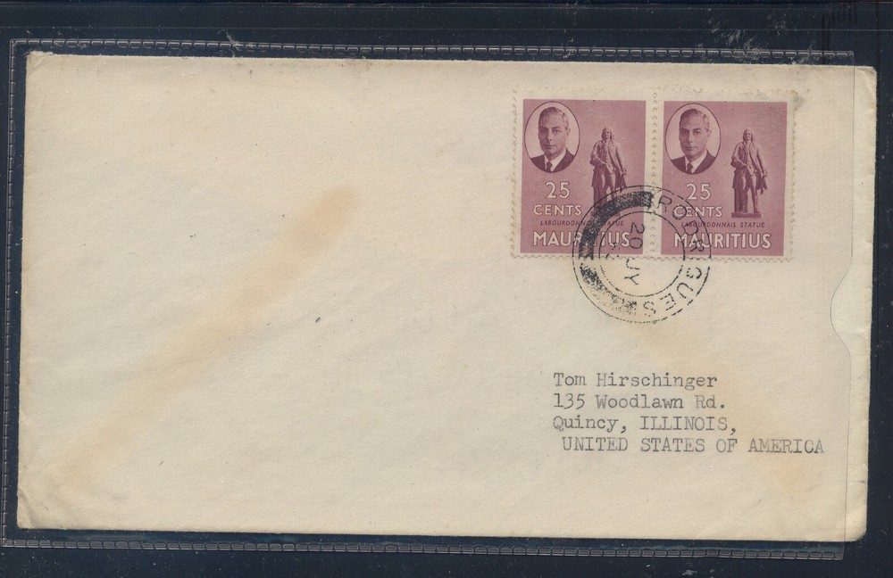Mauritius  cover to  US