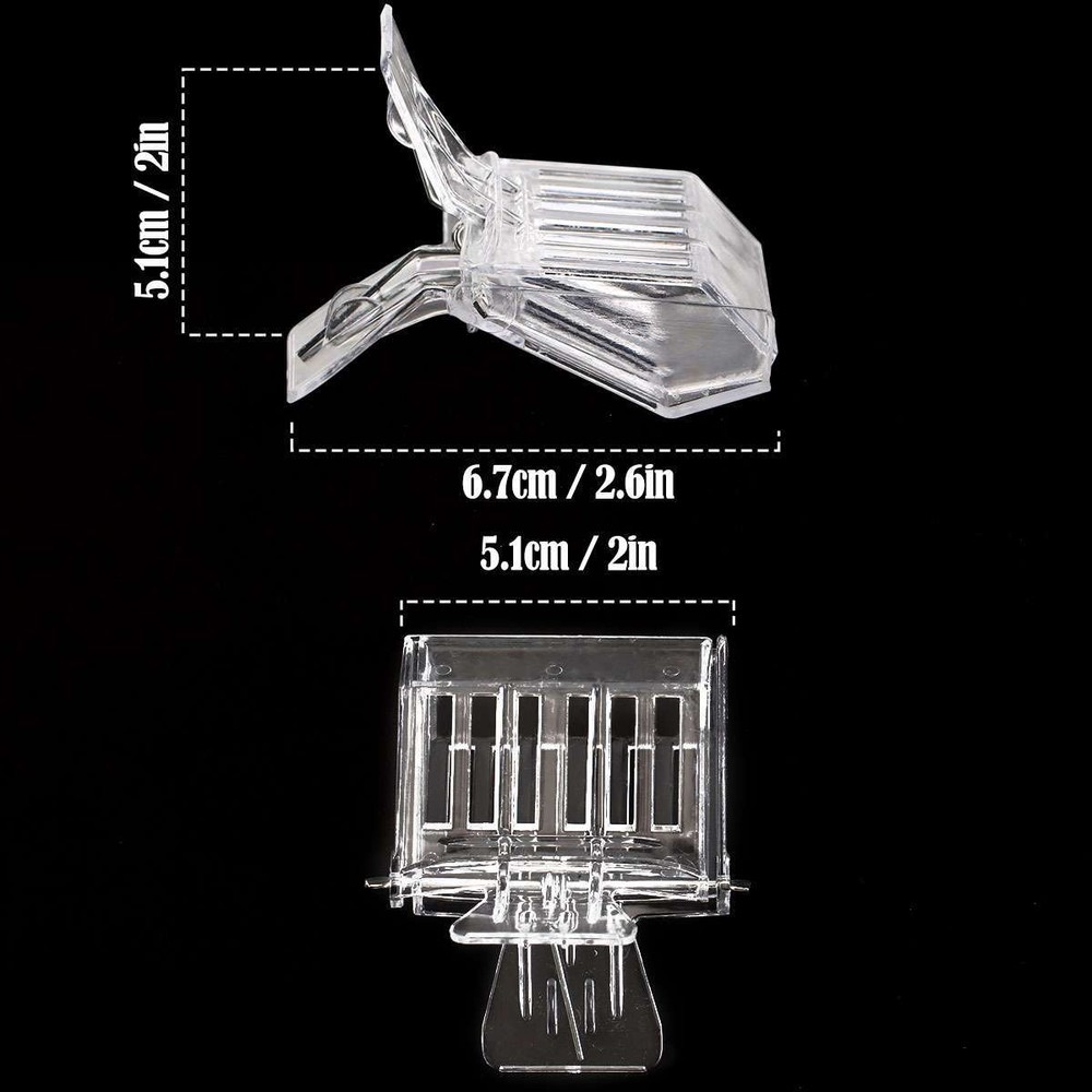 5PCS Beekeeping Queen Bee Cage Catcher Clips Plastic Transparent Set