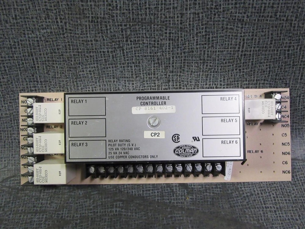 BARBER COLMAN PROGRAMMABLE CONTROLLER  MODEL: CP8161-402-1 **WARRANTY**