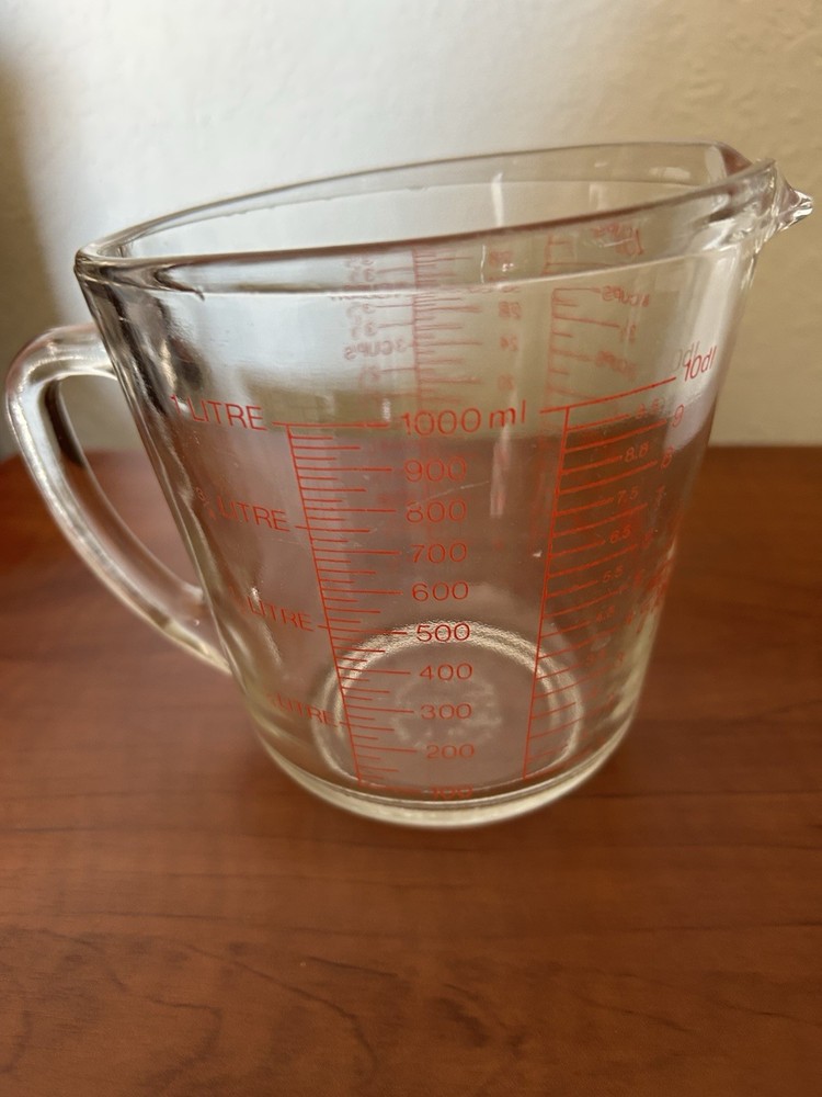 Fire King 4 cup measuring cup. D Handle.