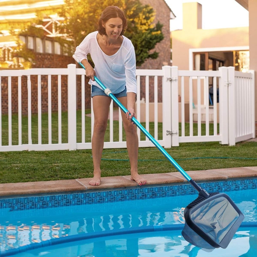 Durable Pool Skimmer Net for Easy Leaf Cleaning