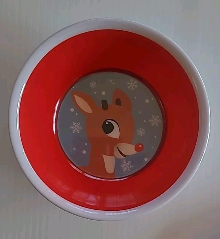 Rudolph The Red Nosed Reindeer Bowl & Plate Melamine Kids Dish Set