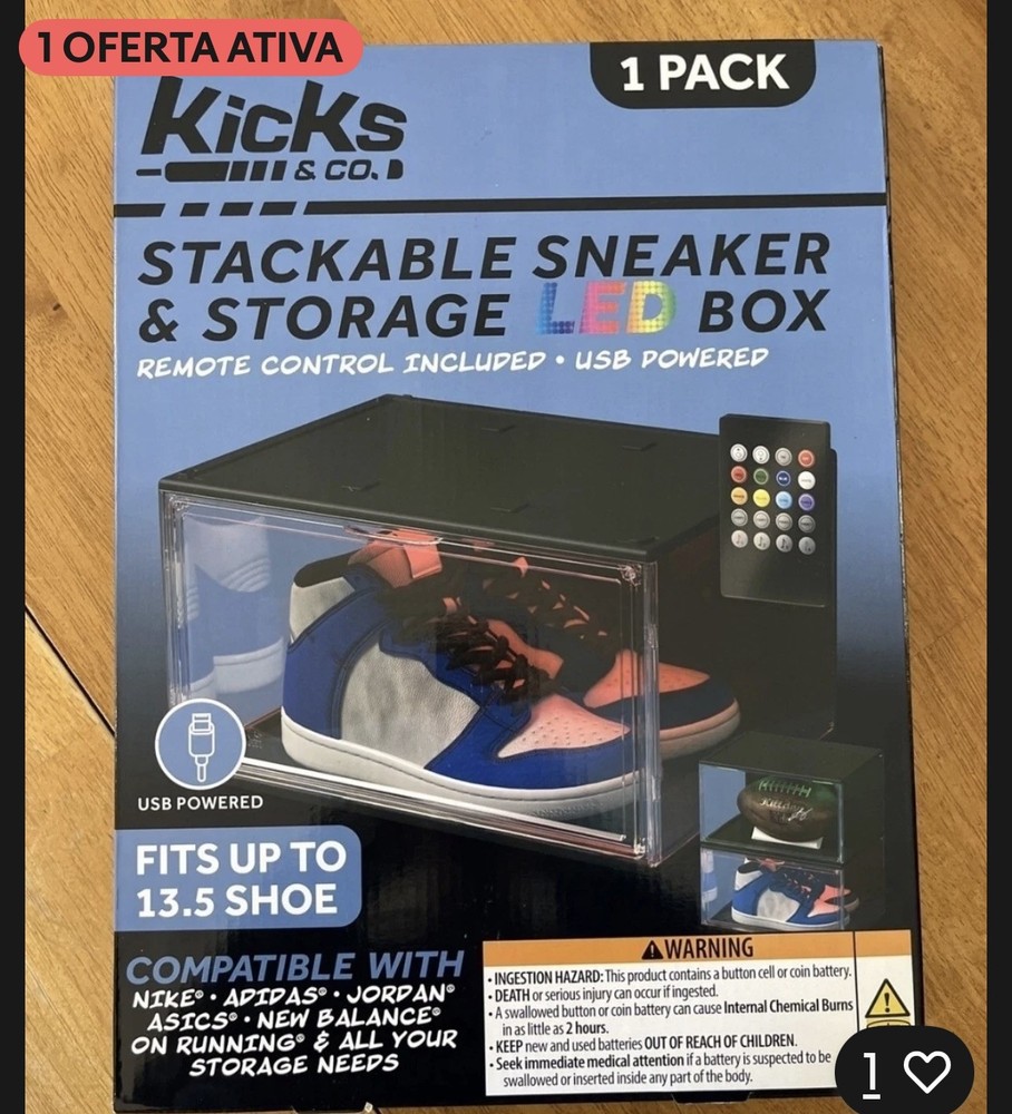 Kicks & Co  Stackable Sneaker & Storage LED Display Box
