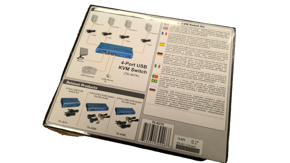 TRENDnet TK (TK407K) 4-Ports External KVM switch USB