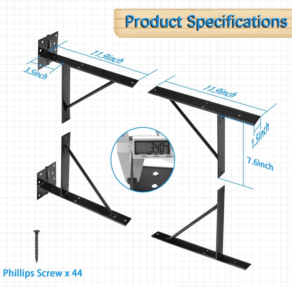 Heavy-Duty Fence Gate Kit No Sagging Hardware Components
