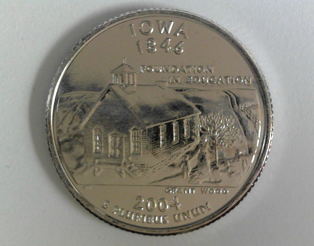 Iowa - 2004 Platinum Colorized State Quarter