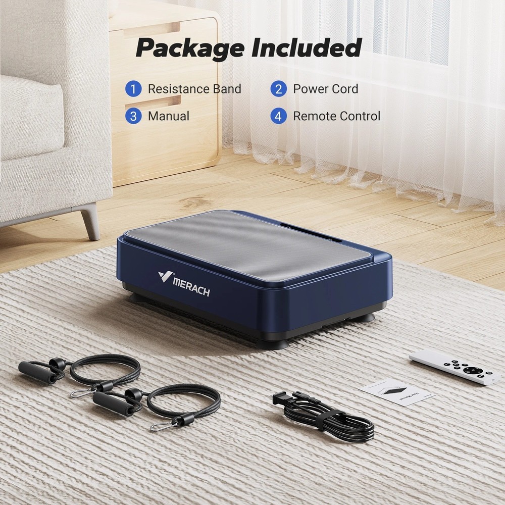 MERACH Vibration Plate Exercise Machine Vibration Plate for Lymphatic Drainage