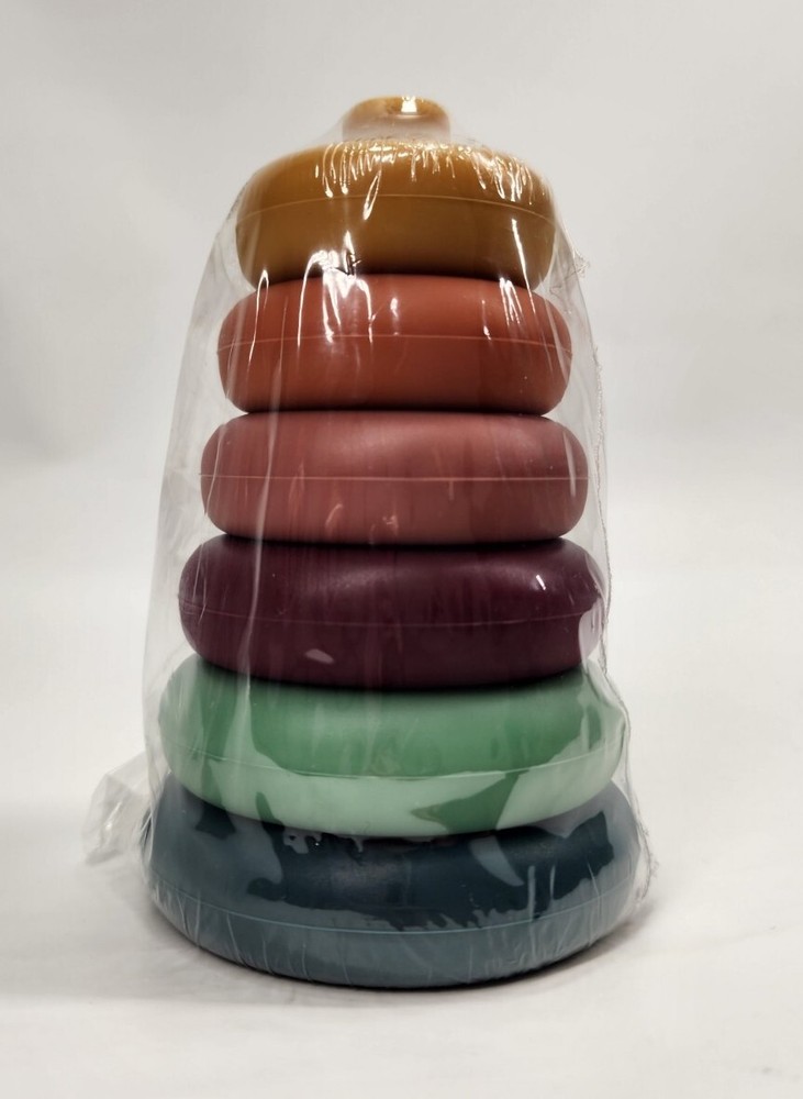 Catchy 6 Piece Mini Stacking & Nesting Toy Soft Multicolor Building Rings